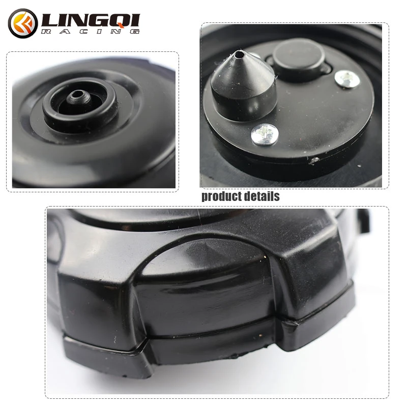 LINGQI RACING Motorcycle Plastic Gas Fuel Tank Cap Cover For Dirt Pit Bike ATV 49CC 70CC 90CC 110CC Motocross Off Road Vehicle