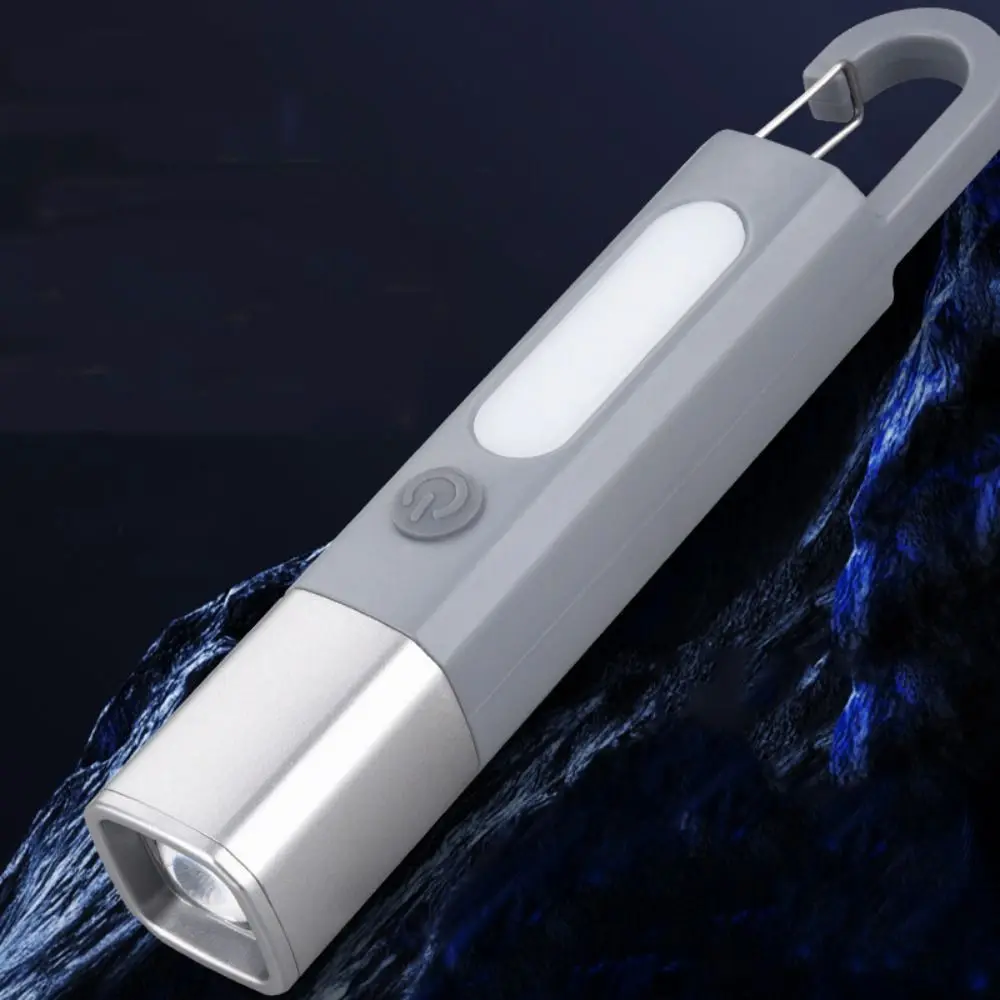 Strong Lighting Portable Flashlight Telescopic Focus Hanging Design USB Charging Flashlight Rechargeable Waterproof