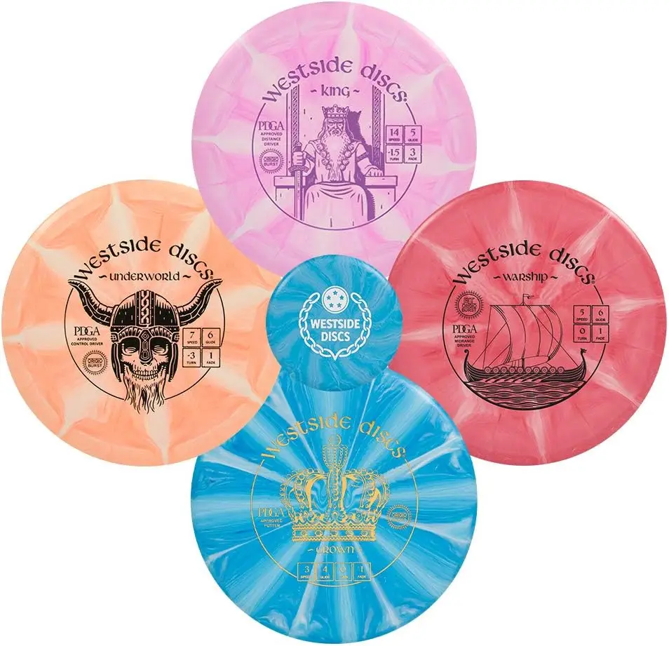 

Набор для гольфа из 4 дисков для начинающих - драйверы, клюшки для фервея, клюшки для средних ударов и паттеры с мини-маркером - цвета в ассортименте