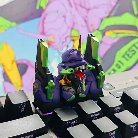 In Stock Eva Keycap Century Neon Genesis Evangelion Key Cap Machine Key Cap Machine Key Cap Machine Decoration Christmas Gift