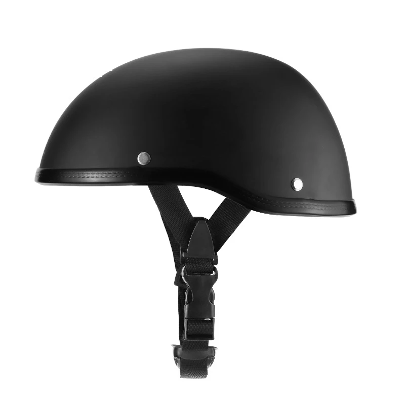 

Vintage Motorcycle Cruiser Helmet Half Face German Helmet Motorcycle Helmet Bright Black Car-styling