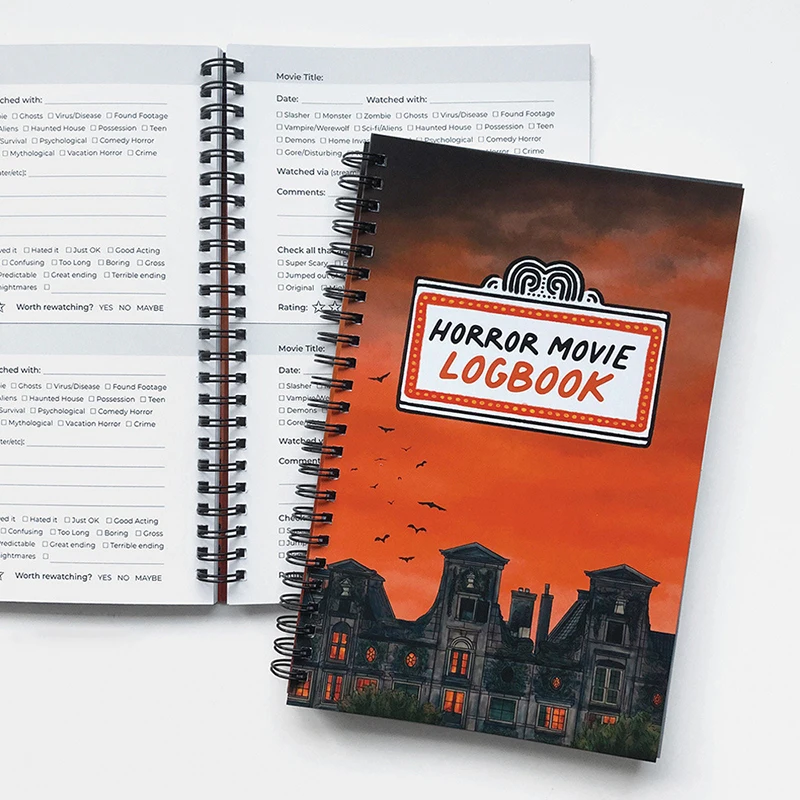 Horror Movie Logbook Horror Movie Journal Horror Movie Gifts Scary Movie Review Logbook