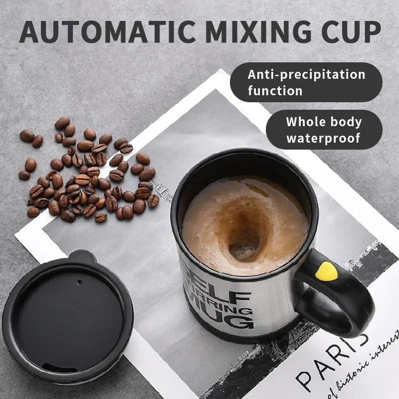 400ml Automatic Self Stirring Mug Cup Stainless Steel Coffee Mixing Mug Cawan Kacau Automatik