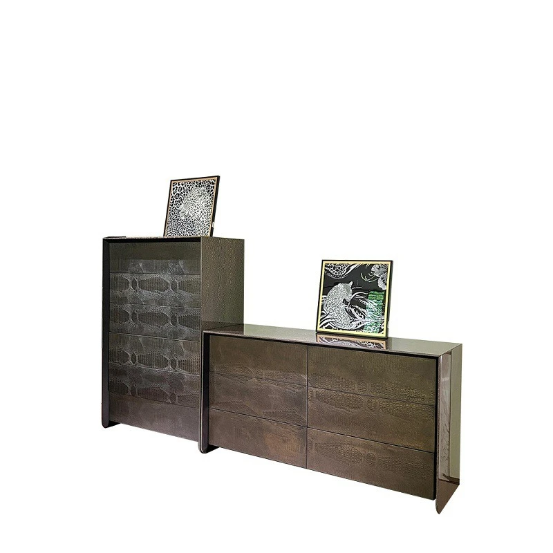 Large apartment hard-wrapped horizontal storage drawer large-capacity imported guide rail hexagram ca binet