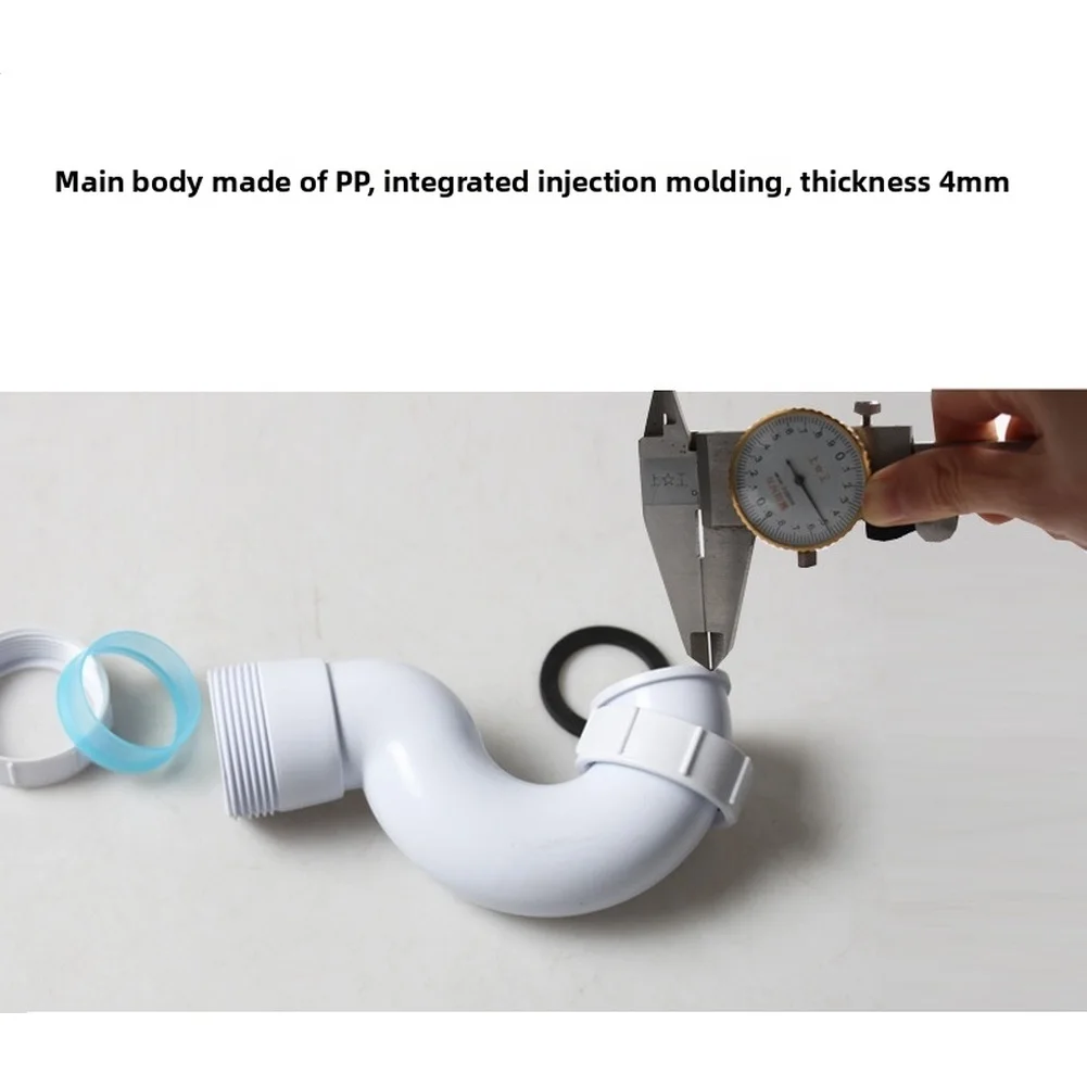Bathroom Sink Trap 45mm S Trap Pipe Sturdy Plastic Material U-shaped Bend Design Prevents Smells And Insects U Bend Drain Pipe
