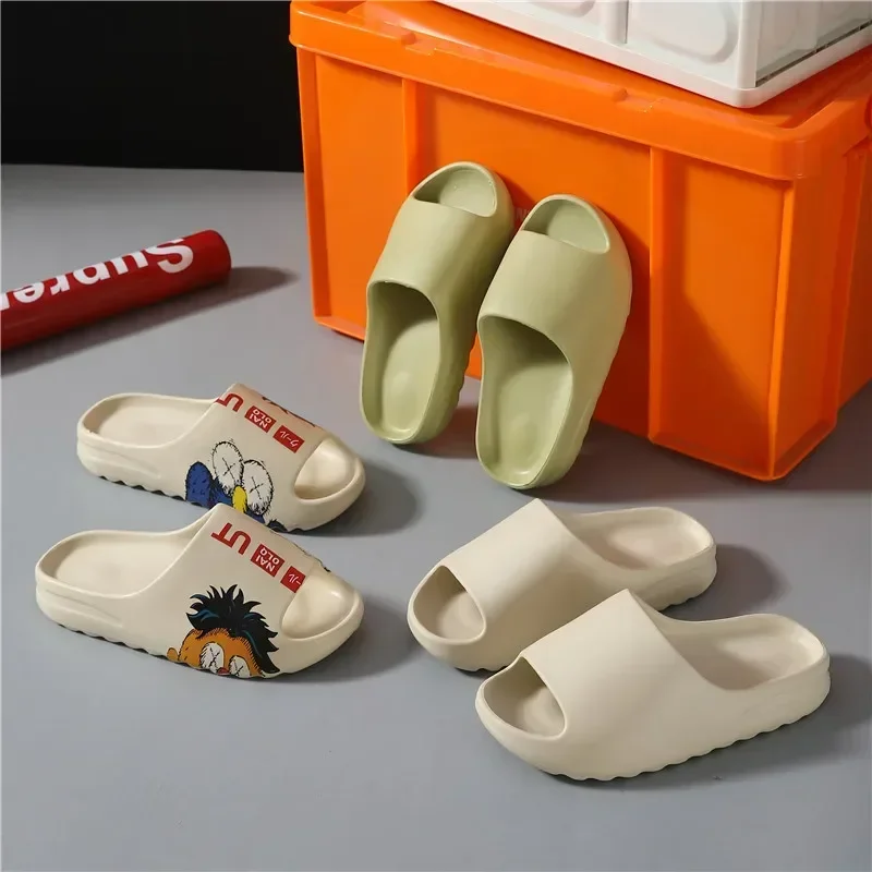 Funny Bathroom and Home Non-slip Slippers Indoor Beach Sandals New Style Slippers Coconut Women\'s Fashion Trend Men\'s Slippers