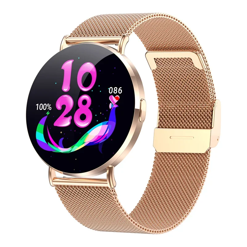 H06 Women's Fashion Smart Watch - Slim Design, AMOLED Screen with 3D Dynamic UI, BT Call, Health & Fitness Tracking