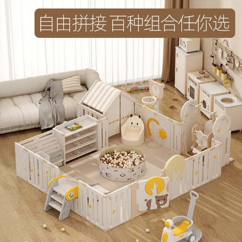 Baby games, baby protective fence on the ground, living room, children's indoor household climbing and crawling mat