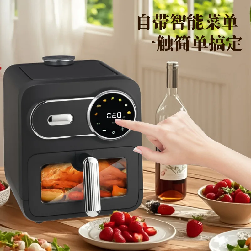 تكون مناسبة لمقلاة الهواء المنزلية الجديدة سعة 6 لتر مقلاة هوائية ذكية تعمل باللمس قابلة للتخصيص