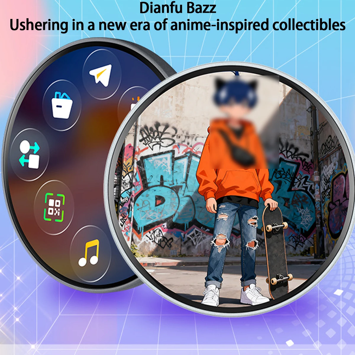 Dynamic Electronic Badge Anime Merchandise Smart Digital Display Badge For Game Peripherals Excellent Birthday Gifts