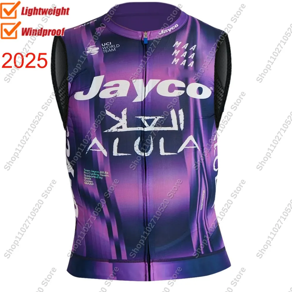 2025 Jayco Alula Wind Vest Cycling Vest Purple Australia Windproof Lightweight Road Cycling Jersey Sleeveless MTB Maillot Ropa