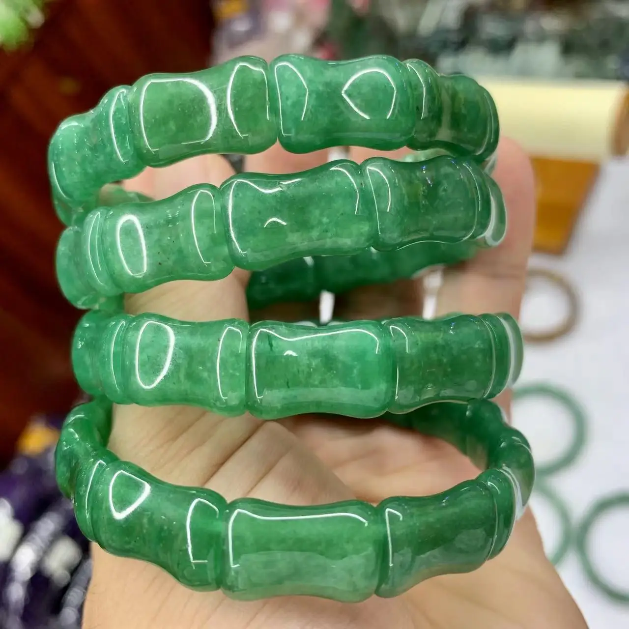 Green Aventurine Jade Stone Beads Bracelet Natural Gemstone Jewelry Bangle For Man For Woman For Gift Wholesale !