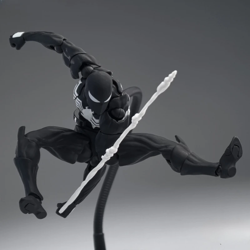 블랙 네이버 시비오시스 스파이더맨 애니메이션 피규어 블랙 베놈 배틀 의상 조인트 액티베이트 코 모델 데스크 장식 장난감 선물
