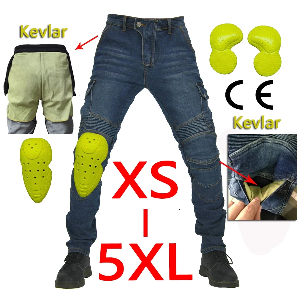 

aramid Motorcycle Pants Moto Jeans Men Motocross Pants+protectors protections