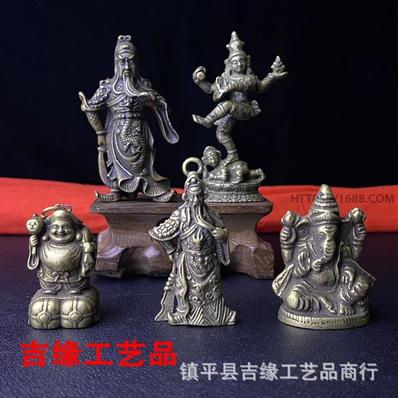 

Brass Guan Gong ornaments, home and tabletop decorations big sky and dark wealth, copper carving