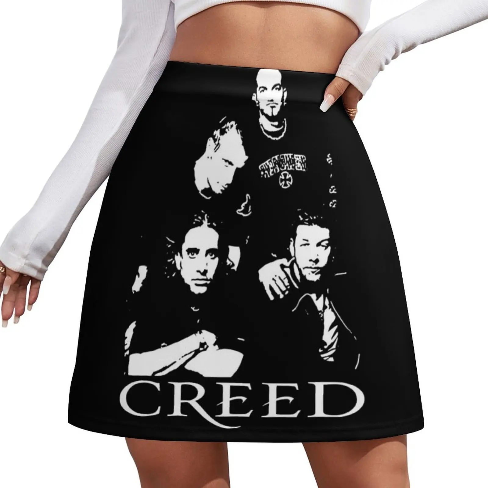 

Creed rock music poster Mini Skirt women clothes Clothing kawaii skirt