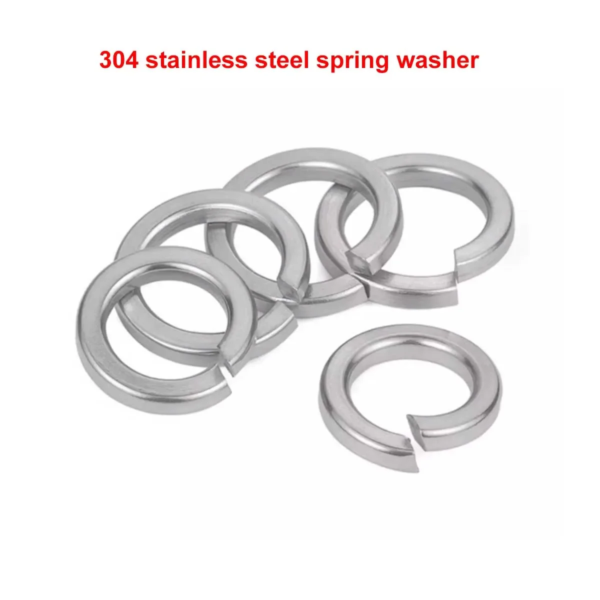 

304 Stainless Steel Spring Washer/Open Gasket M2M2.5M3M4M6M8-M30