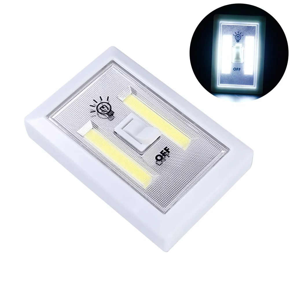 مفتاح إضاءة جداري أبيض Cob Led ضوء لاسلكي 11X7.5X3Cm يعمل للإضاءة الليلية لغرفة النوم تحت الخزانة #6
