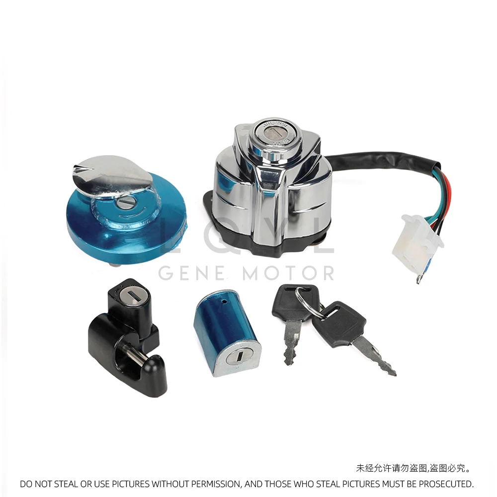 Motorcycle Ignition Switch Fuel Gas Tank Cap Lock Keys Set for Honda Shadow VLX VT 600 750 1991-2013