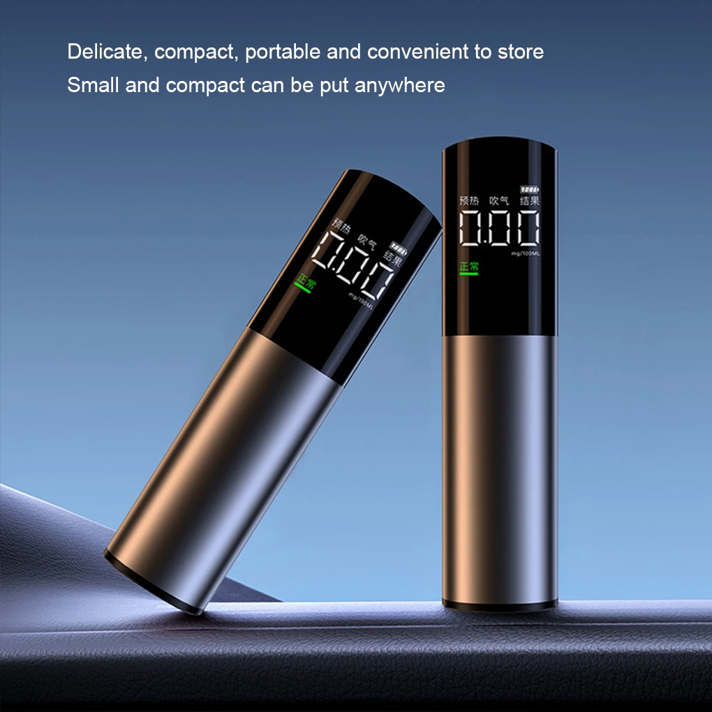 

Portable Blow On Drunk Driving Test Tools Breathalyzer Tester Alcohol Detector LED Display Screen Alcohol Breath Detector
