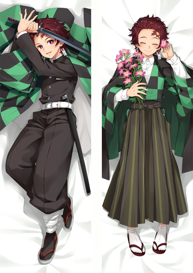 

Demon Slayer: Kimetsu no Yaiba Kamado Tanjirou Cosplay Dakimakura Pillow Case Hugging Body