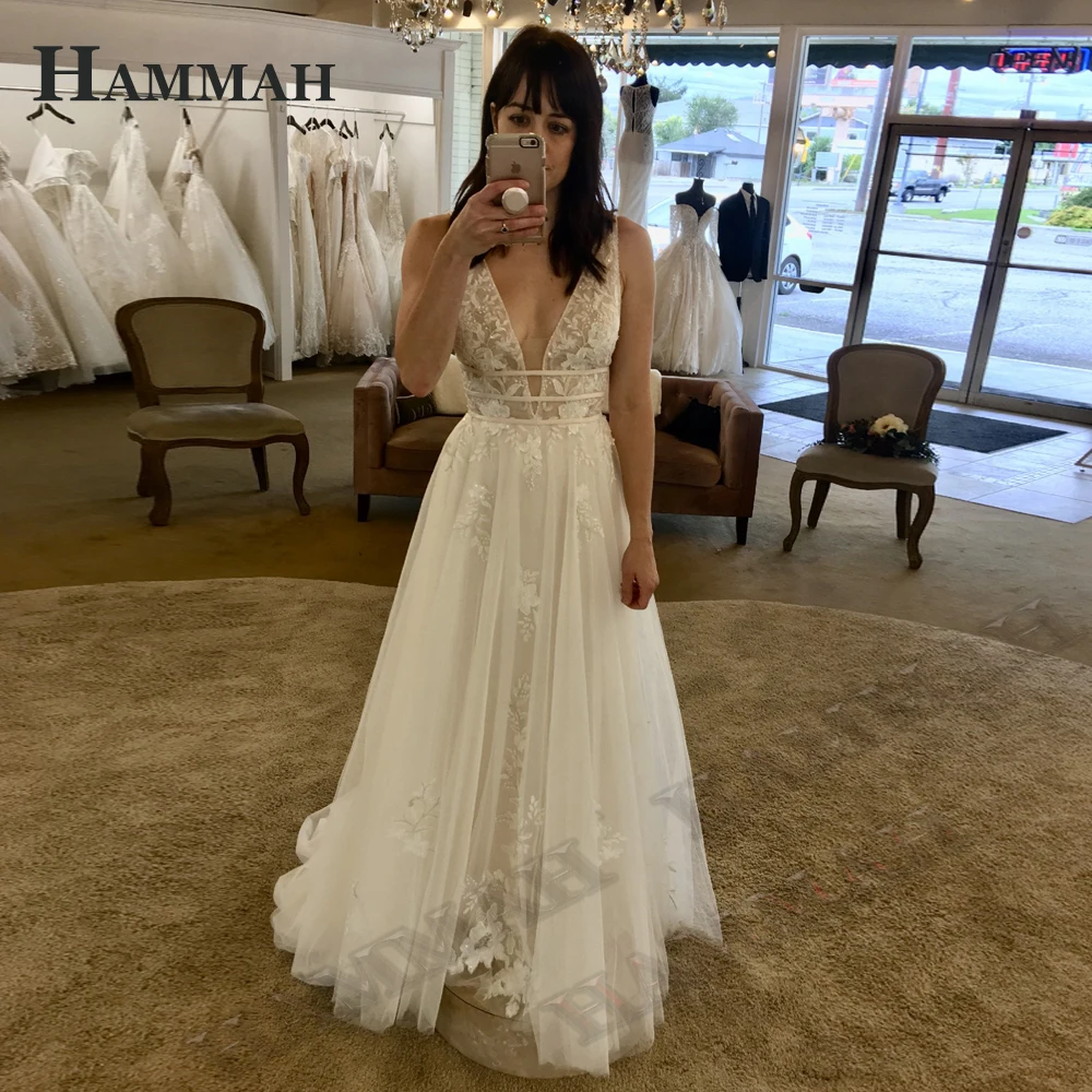 2024 Modest Brush Train Wedding Dresses Brides Gown Tiered Appliques Backless Sposa Vestidos Bridal Party Suit Robe De Mariée