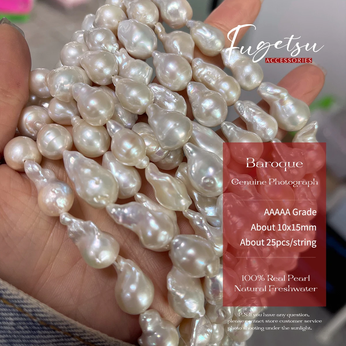 

5A Baroque Natural Freshwater Pearl High Quality Big Fish Tail Bead Charms for DIY Women Men Necklace Jewelry Making Accessories