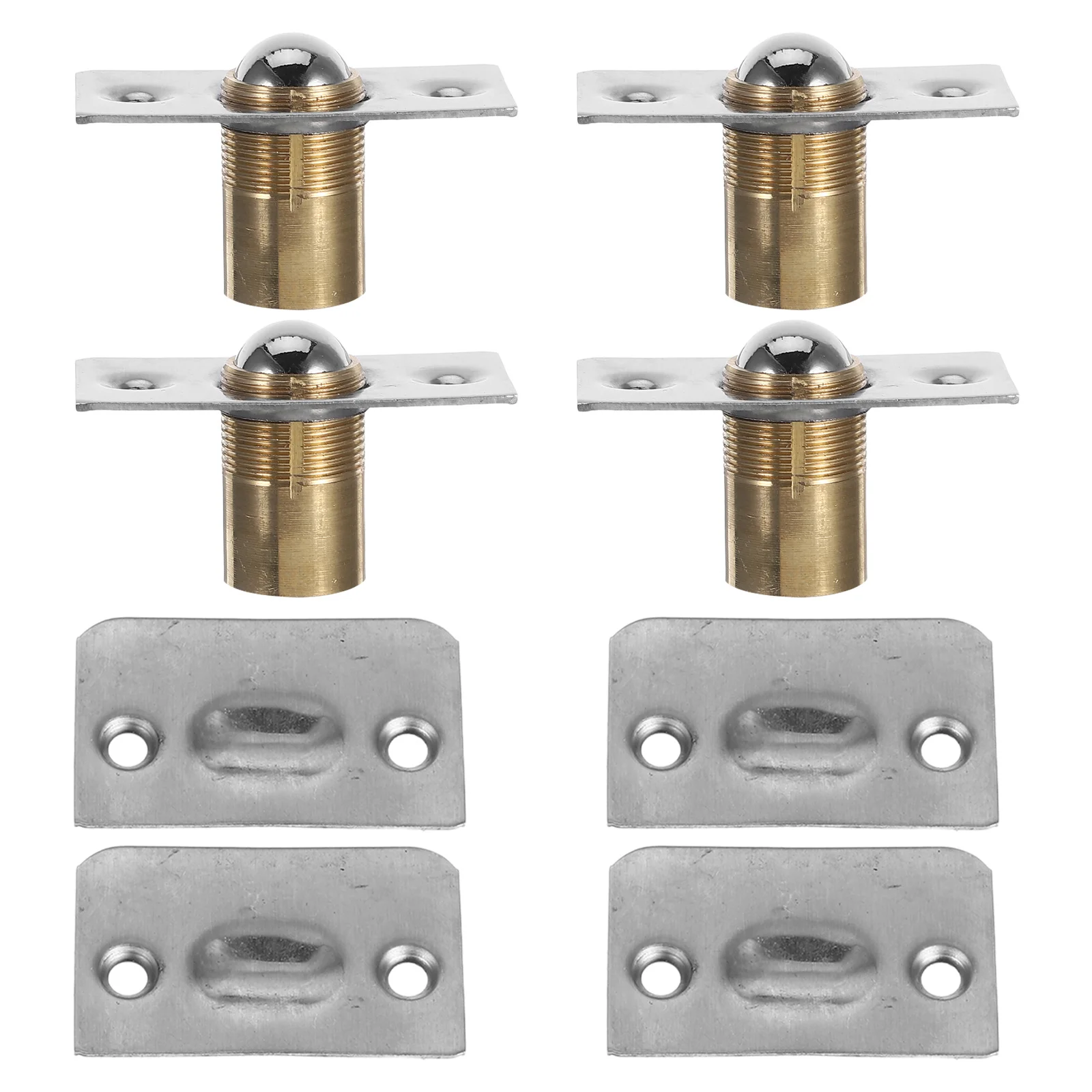 

4 set Adjustable Ball Latch Stainless Steel Invisible Door Catch For Wardrobe Cabinet Closet Pantry Durable Hardware Strike