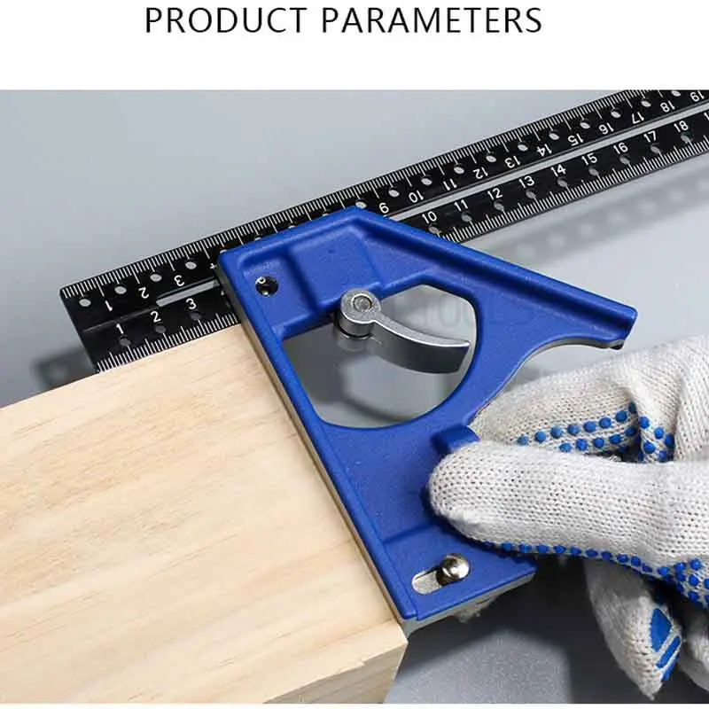 Multi functional Right Angle Ruler 45/90 Degree Hole Angle Ruler Industrial Grade Positioning Marking Angle Ruler Woodworking