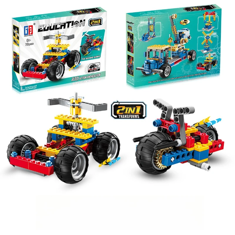   Principio de Potencia en Maquinaria de Ingeniería |   Bloques de Construcción |   Juguetes Educativos STEM de Plástico para Niños