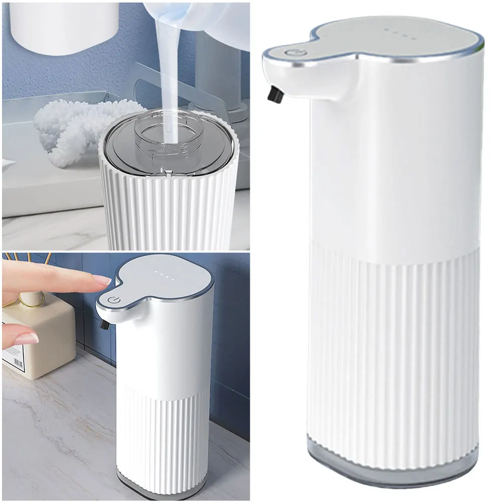 

Automatic Soap Dispenser Wall Mount Liquid Soap Pump Dispenser 4 Levels Adjustable Hand Sanitizer Dispenser for Kitchen Bathroom