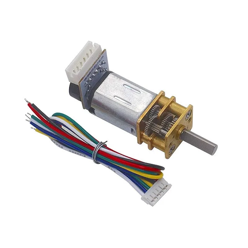 JGA12-N20 DC Gear Motor 3-6V Low Speed Mini Encoder Motor with Forward/Reverse | Micro Small Reduction Motor for DIY Robots