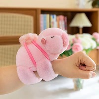 New Kapibala Plush Toy with Tail Simulation Dolphin Plush Bracelet, Animal Backpack Bracelet Gift for Children and Friends