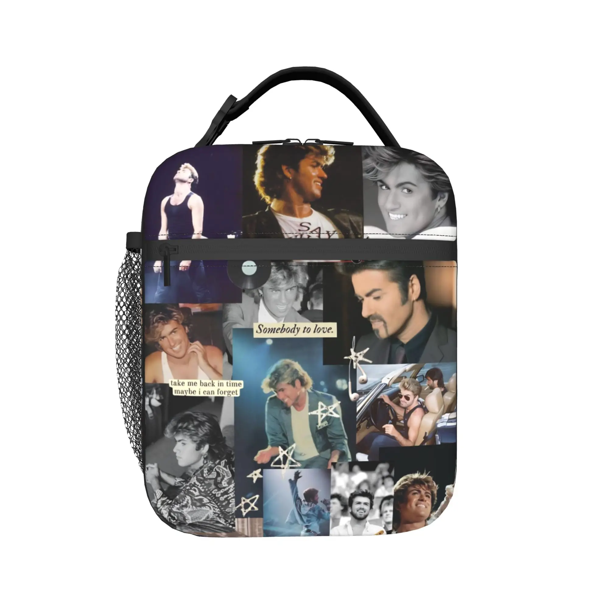 George Michael British Singer Lunch Bag Lunch Box For Women Outdoor Picnic Convenient Cooler Bag Waterproof Thermal Lunch Bags