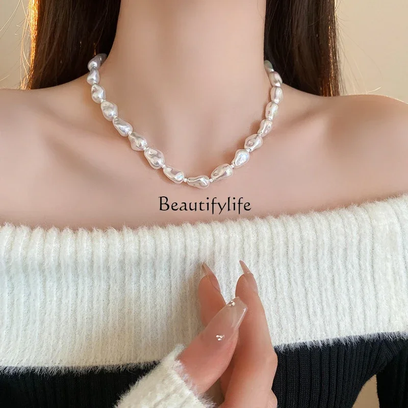 Baroque Irregular Pearl Exaggerated Light Luxury Minority Accessories for Women