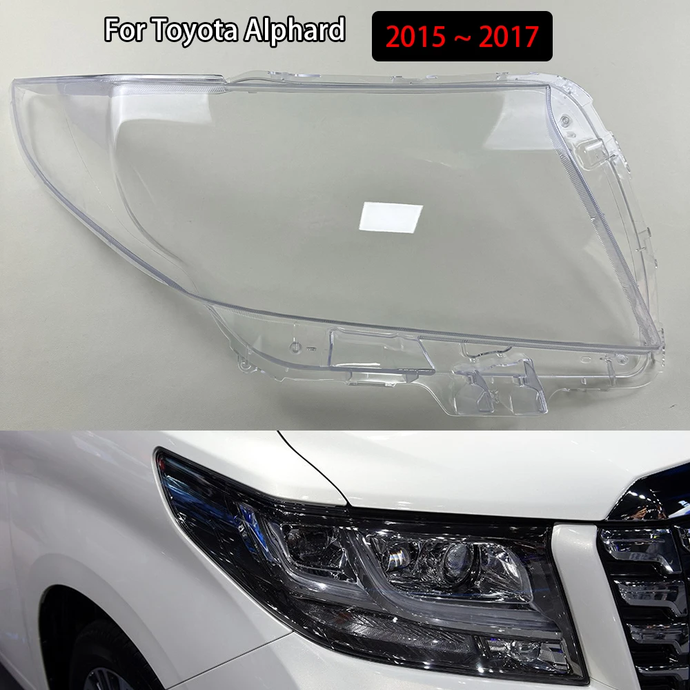 

Front Headlight Cover Transparent Shade Lampshade Headlamp Shell Lens Plexiglass For Toyota Alphard 2015 2016 2017