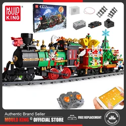 Mould King 12012 Technical Building Block The Remote Control Winter Holiday Model Assembly Christmas Train Toys Kids Gifts