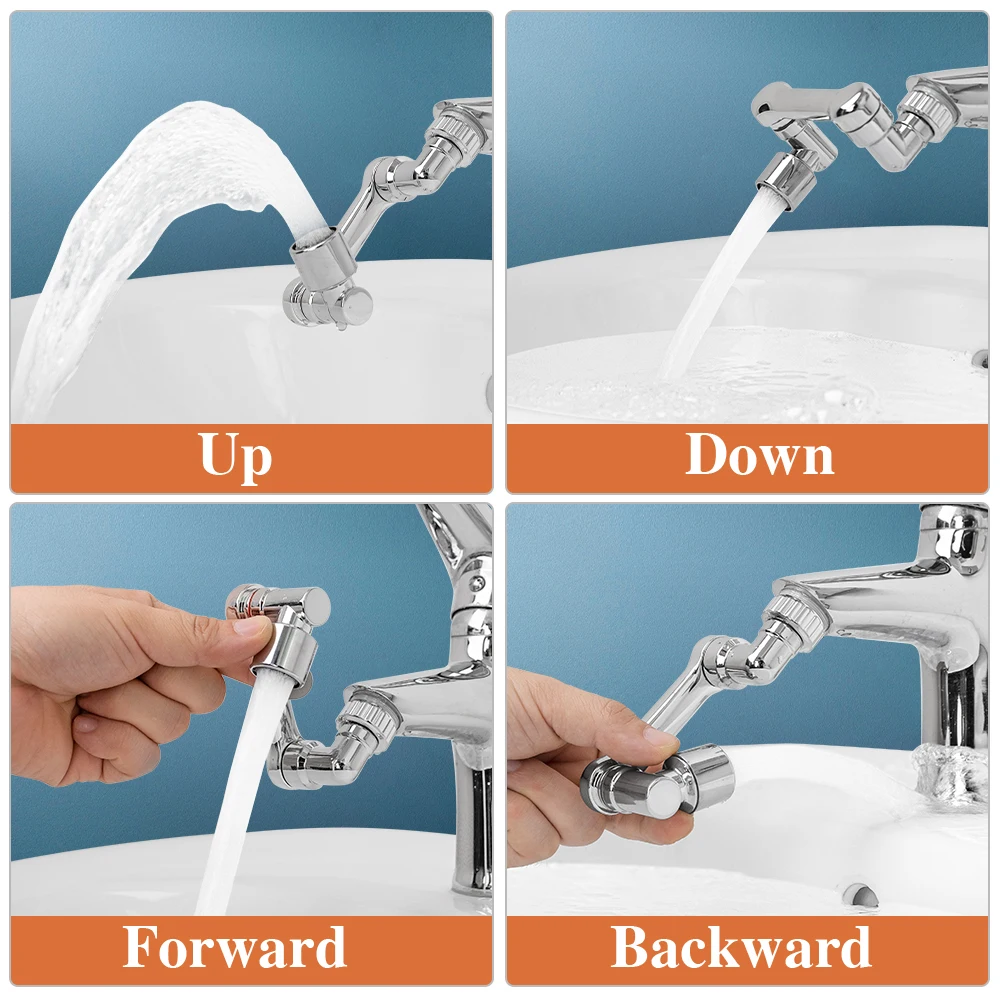 99% Universal 1080° Rotation Extender Faucet Aerator Plastic Splash Filter Kitchen Washbasin Faucets Bubbler Nozzle Robotic Arm