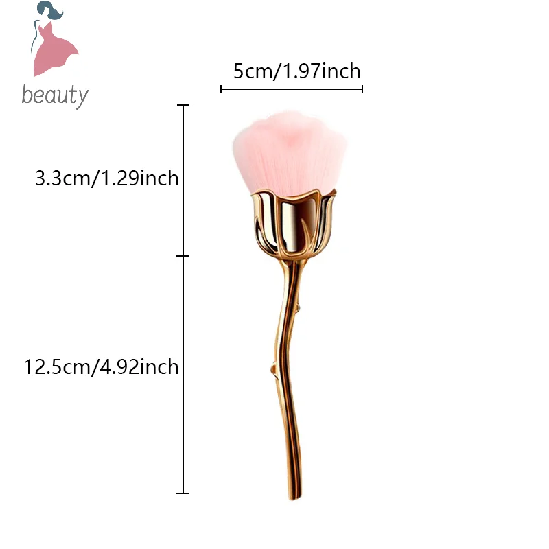 Brosse pour enlever la poussière des ongles, 1 pièce, accessoire de manucure, acrylique, gel UV, vernis, poudre, outil de maquillage