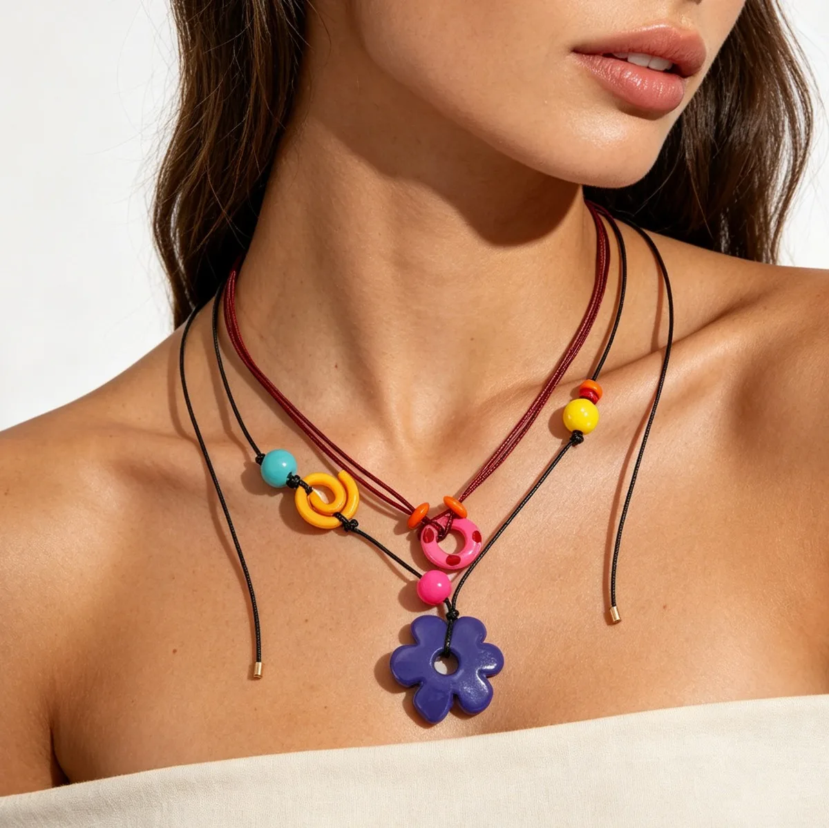 Gold Irregular Link Choker Necklace Bracelet Set Molten Metal Texture Bold Modern Women Statement Fashion Accessory