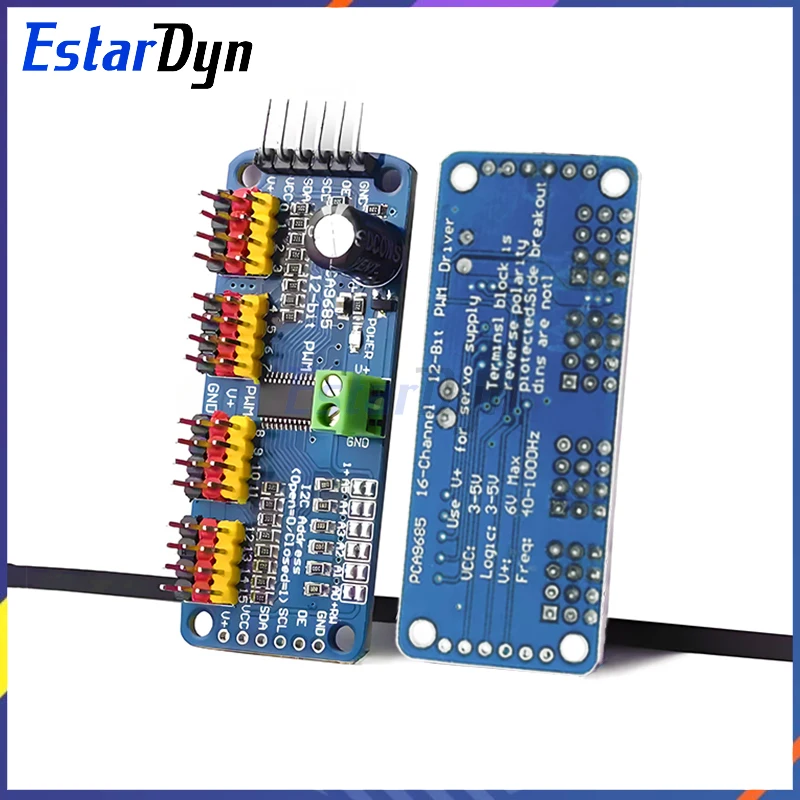 Estardyn PCA9685PW 16 Channel 12-Bit PWM Servo Shield Driver I2C Interface PCA9685 Module For Raspberry Pi