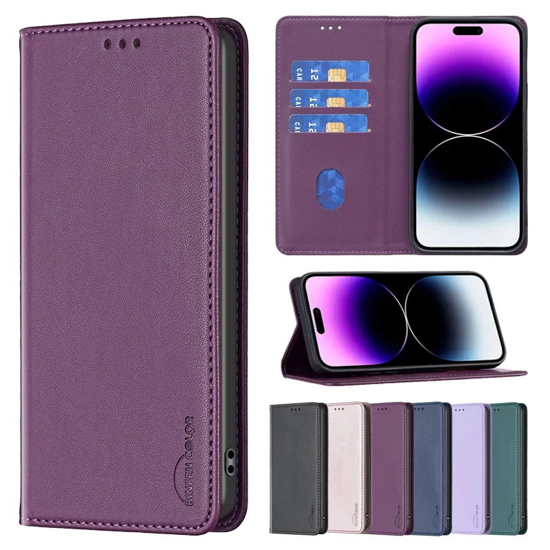 Wallet Magnetic Flip Leather Case For iPhone 15 Pro Max 14 Pro 13 Mini 12 Pro Max 11 Pro X XS XS Max XR SE 2020 8 7 6 6S Plus