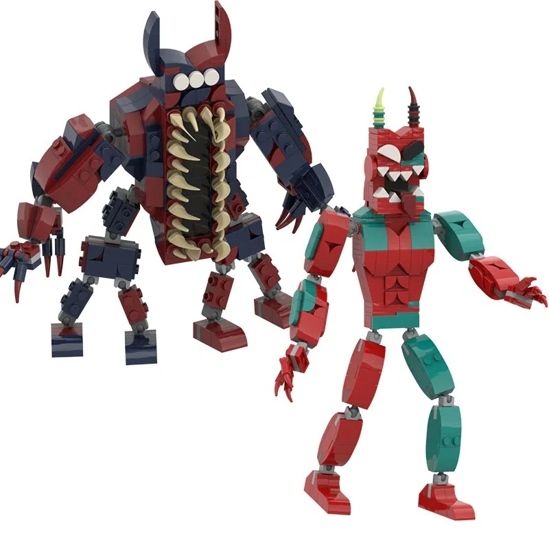 Alternating Banban of Garden Devil Evil Monster Building Blocks Chapter 8 Big Mouth Devil Green Dog Beast Animal Demon Model Toy