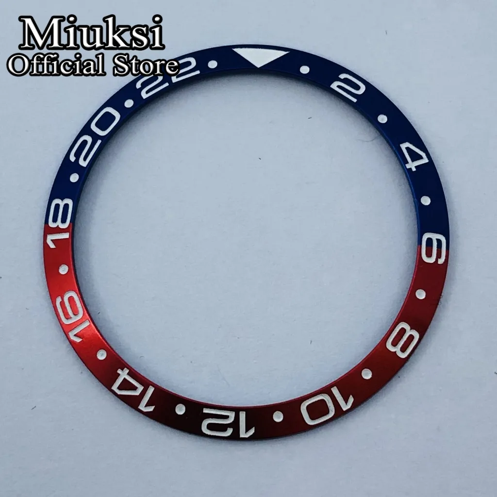 Miuksi 37.2mm ceramics aluminium bezel watch replace accessories watch parts