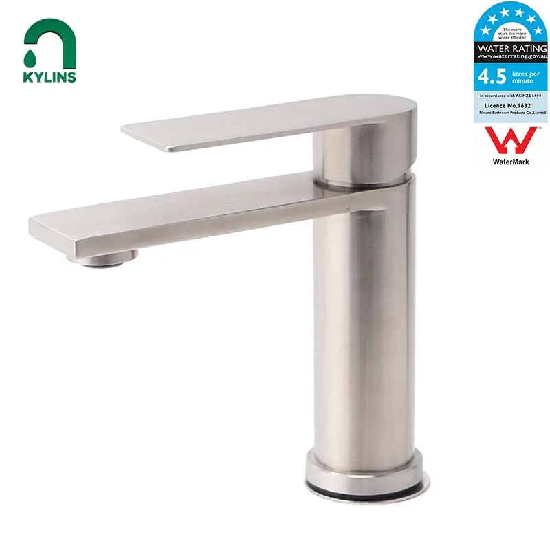 

KYLINS Brushed Faucet Bathroom Sinks Silver Taps Washbasin Faucet for Washing Basin Faucets Water Tap Bath Tapware Wash