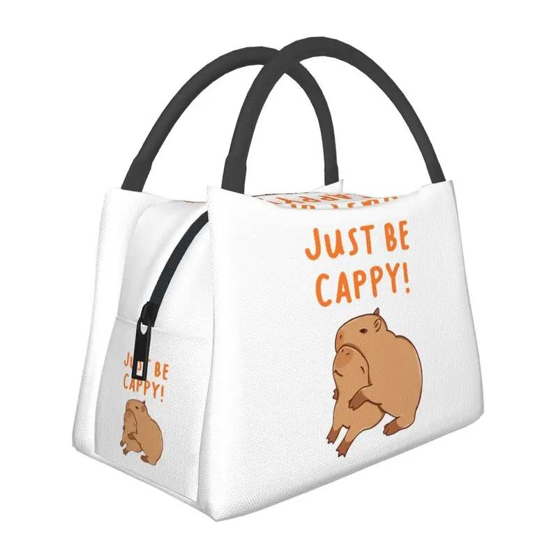 

Just Be Cappy And Hug A Capybara Изолированные сумки для обеда для женщин Портативный термохолодильник Bento Box Открытый Кемпинг Путешествия