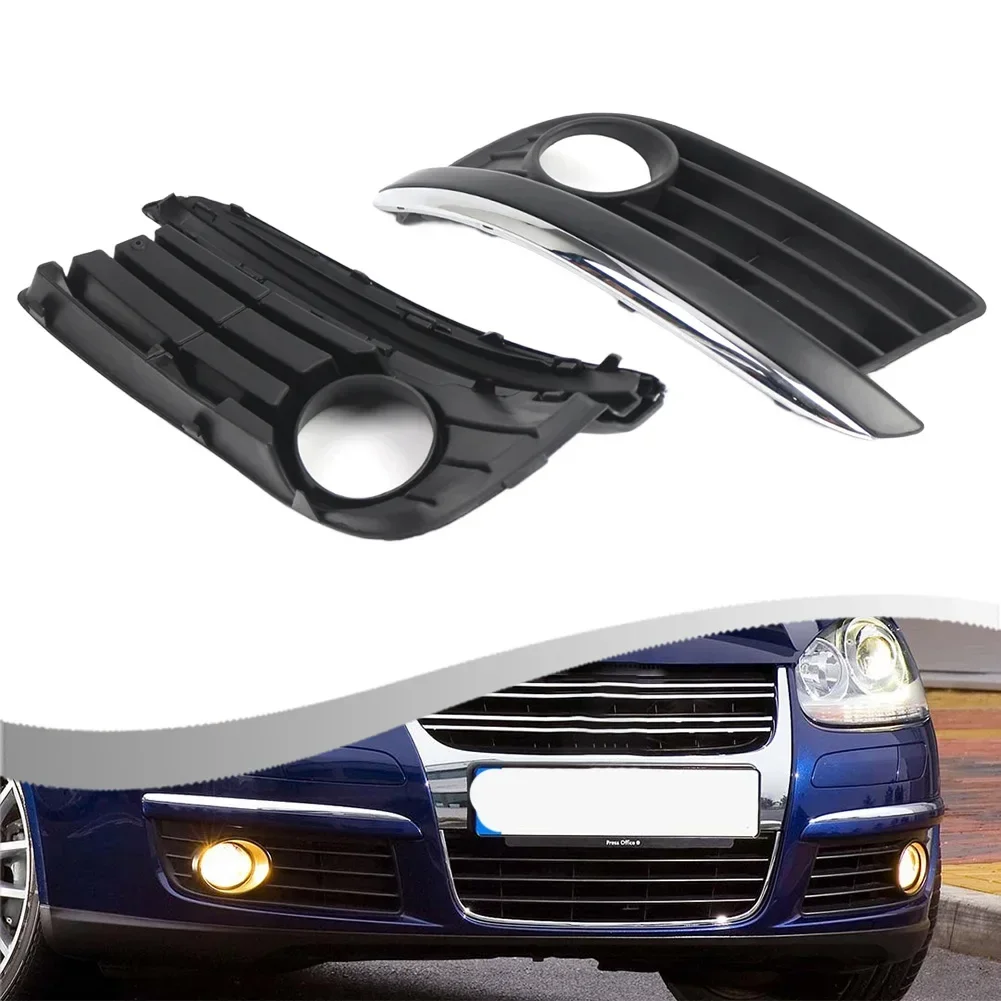 Pair Front Bumper Fog Light Grille Fog Lamp Grill For Golf Fit For Jetta 05-10 Oem 1K0853665H 1K0853666H 1K0853666K 1K0853665K