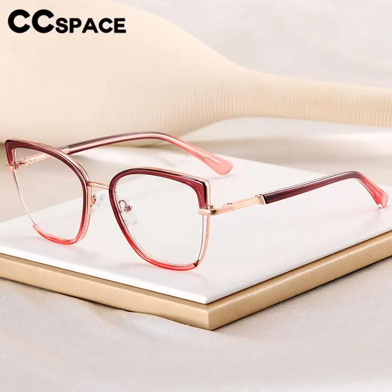 R57635 Tr90 Blue Light Blocking Glasses Frame Women Casual Spring Hinge Optical Presbyopia Eyeglasses Customizable Diopters
