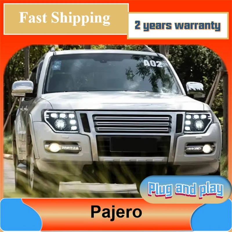 

Car Styling for Mitsubishi Pajero Headlight 2006-2020 Pajero V93 Head Lamp V97 V95 B87 DRL Turn Signal Low High Beam Projector