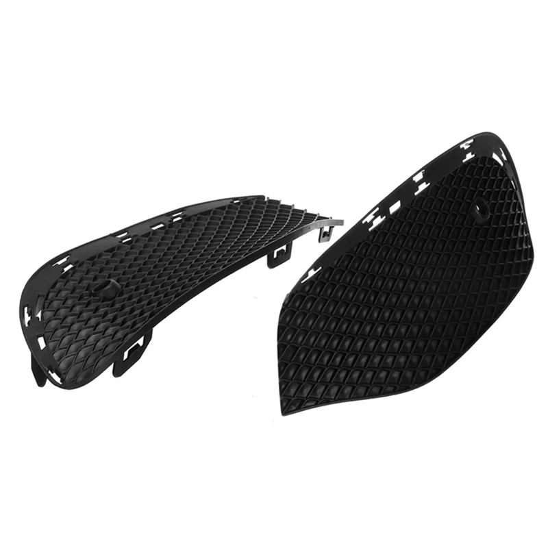 المصد الأمامي للسيارة شبكة مصابيح الضباب مصباح الضباب غطاء الشواية مع شريط كروم لمرسيدس بنز E Class W213 2016-2020 يمين